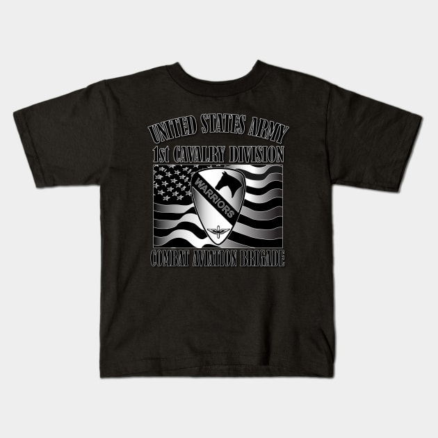 1st Cavalry Division- Combat Aviation Brigade Kids T-Shirt by Relaxed Lifestyle Products